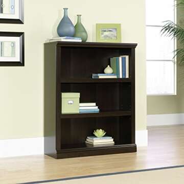 Sauder Shoal Creek Executive Desk,Jamocha Wood finish