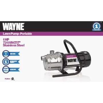 WAYNE PLS100 1 HP Portable Stainless Steel Lawn Sprinkling Pump