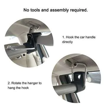 Beinhome Expandable Rubber Car Clothes Hanger Bar for Travel