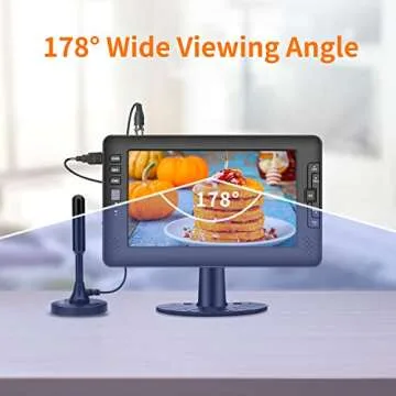Jexiop 9" Portable TV with Digital Tuner and USB Support