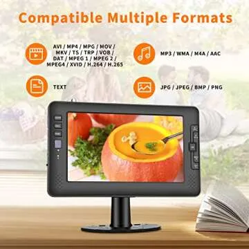 Jexiop 9" Portable TV with Digital Tuner and USB Support