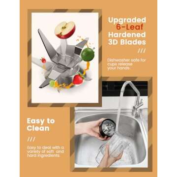 VEWIOR 900W Smoothie Blender for Shakes and Smoothies, Blenders for Kitchen, Protein Drinks, Personal Blender with 2 * 22Oz Smoothie Cups with Lids