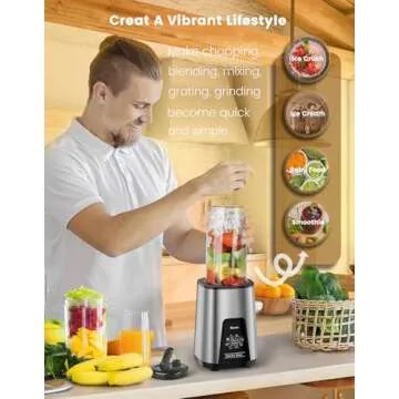 VEWIOR 900W Smoothie Blender for Shakes and Smoothies, Blenders for Kitchen, Protein Drinks, Personal Blender with 2 * 22Oz Smoothie Cups with Lids