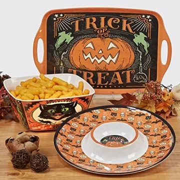 Cute Certified International Scaredy Cat 6" Plates Set of 4