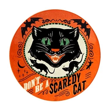 Cute Certified International Scaredy Cat 6" Plates Set of 4