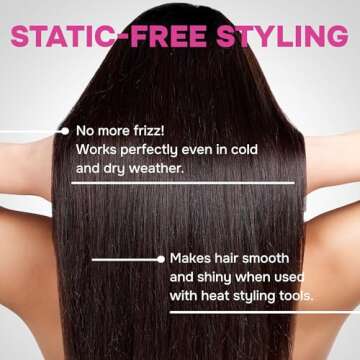 Herstyler Hair Straightening Comb - Flat Iron Comb - Hair Straightener Comb With a Firm Grip - Styling Comb for Women (Pink)