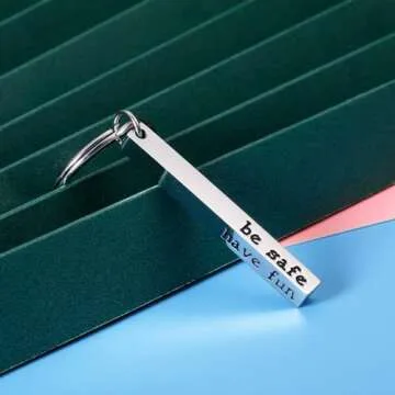 Funny Don't Do Stupid St Keychain Valentine Gifts for Men Birthday Gifts for Teen Adult Son Daughter from Mom Dad Valentines Day Christmas Graduation New Driver Gift for Him Her Women Men Boys Girls