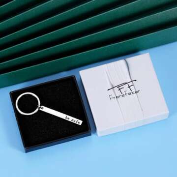 Funny Don't Do Stupid St Keychain Valentine Gifts for Men Birthday Gifts for Teen Adult Son Daughter from Mom Dad Valentines Day Christmas Graduation New Driver Gift for Him Her Women Men Boys Girls