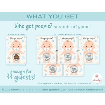 Party Hearty Baby Shower Games - 33 Scratch Off Tickets