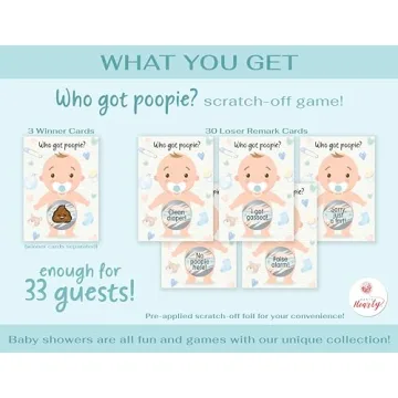 Party Hearty Baby Shower Games - 33 Scratch Off Tickets