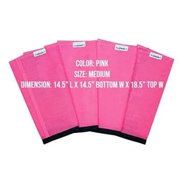 SHOOFLY Horse Leggins, Patented Loose Fitting Boots, Breathable Plastic Mesh (Pink/Medium)