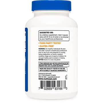 Nutricost Biotin (Vitamin B7) 10,000mcg (10mg) Vitamin Supplement, 240 Capsules - Vegetarian, Gluten Free, Quick Release, Non-GMO
