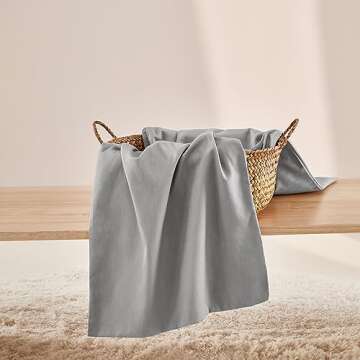 TILLYOU Cotton Toddler Pillowcases - 2 Pack Toddler Travel Pillowcases Machine Washable & Super Soft, 14.5x20 Inches, Gray