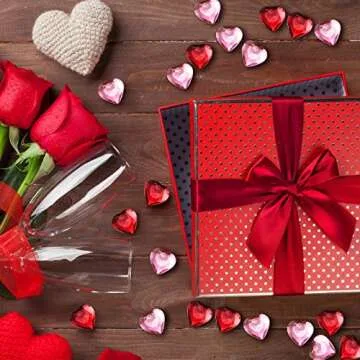 CHENGU Valentines Day Acrylic Heart Rhinestones for DIY