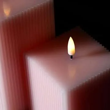 Girimax Pink Square Flameless Candles with Remote