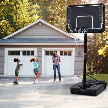 Portable Outdoor Basketball Hoop - Adjustable 6.6-10ft