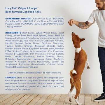Lucy Pet Products Lucy Pet Beef Formula Dog Food Rolls