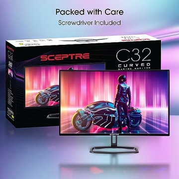 Sceptre 32 inch Curved Gaming Monitor 240Hz 1ms 99% sRGB