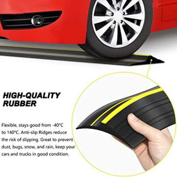 Jin&Bao Universal Garage Door Threshold Seal Strip, Bottom Weather Stripping Replacement Rubber Wate...