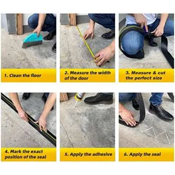 Jin&Bao Universal Garage Door Threshold Seal Strip, Bottom Weather Stripping Replacement Rubber Waterproof 20 FT Length