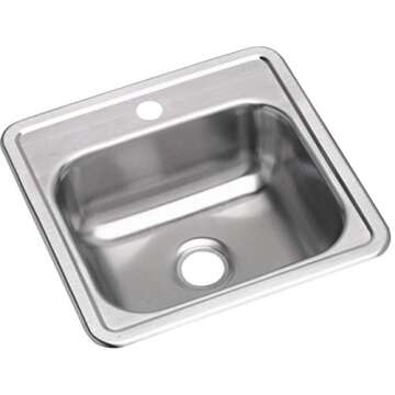 Elkay D115151 Stainless Steel Bar Sink - 15x15 Inches
