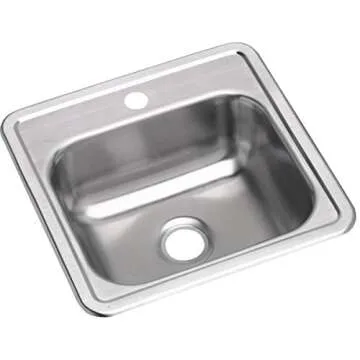 Elkay D115151 Stainless Steel Bar Sink - 15x15 Inches