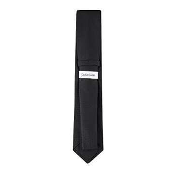 Calvin Klein Men's Black Tie, Black Solid, Regular