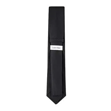 Calvin Klein Men's Black Tie, Black Solid, Regular