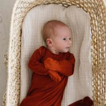 Wallaby Kids Knotted Baby Gown for Newborns - Extra Tall & Soft