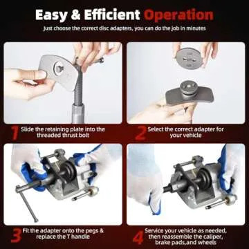 8MILELAKE Disc Brake Caliper Compressor Wind Back Tool 24pc Professional Caliper Tool Set