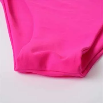 SUUKSESS Women Cutout Bikini Sets Push Up High Waisted Swimsuits 2 Piece (M(4-6), Hot Pink)