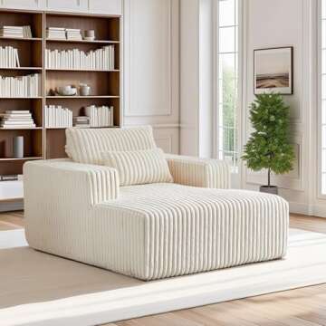 Oversized Chaise Longue Chair - Stylish Lounge Sofa
