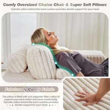 Oversized Chaise Longue Chair - Stylish Lounge Sofa