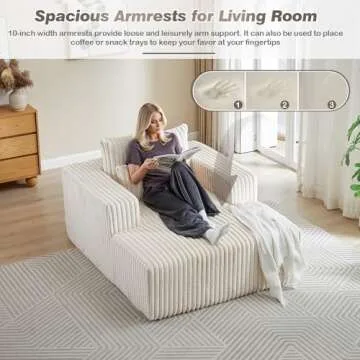 Oversized Chaise Longue Chair - Stylish Lounge Sofa