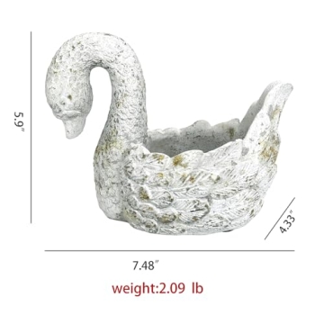 Stylish Casagiardino Swan Planter for Indoor and Outdoor