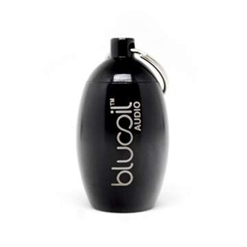 Earasers Safety/Industrial High Fidelity Earplugs, Medium -INCLUDES- Blucoil Limited Edition Carrying Case (Black)