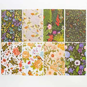 240 Sheets Scrapbook Papers Flower Pattern Scrapbooking Papers Journaling Supplies Decorative Paper Material for Writing, Drawing, Travel Journal Art Craft Diary Embellishment Supplies, Craft Paper