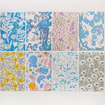 240 Sheets Scrapbook Papers Flower Pattern Scrapbooking Papers Journaling Supplies Decorative Paper Material for Writing, Drawing, Travel Journal Art Craft Diary Embellishment Supplies, Craft Paper