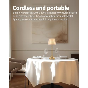 KDG Portable LED Table Lamp Set - 2 Elegant Lights