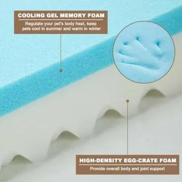 Yiruka XL Orthopedic Dog Bed - Large, Waterproof Pet Bed with Removable Cover