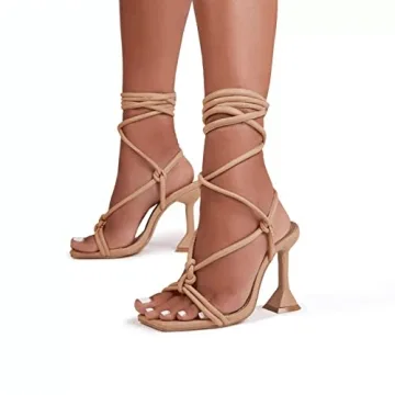Coutgo Strappy Heels for Women Stylish Summer Sandals