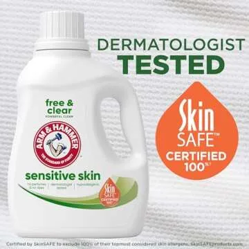 Arm & Hammer Sensitive Skin Free & Clear, 140 Loads Liquid Laundry Detergent, 140 Fl oz