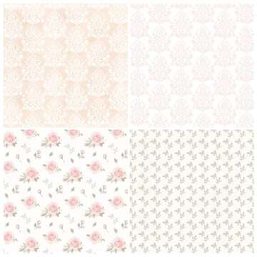 Floral Pattern Paper 12 Sheets Flower Scrapbook Paper Pad 6"x6" Cardmaking Craft Paper for DIY Card Making Scrapbook Photo Album Junk Journal Decor (C)