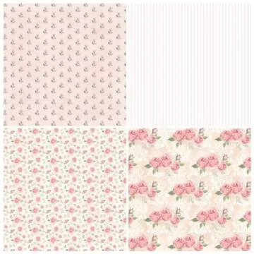 Floral Pattern Paper 12 Sheets Flower Scrapbook Paper Pad 6"x6" Cardmaking Craft Paper for DIY Card Making Scrapbook Photo Album Junk Journal Decor (C)