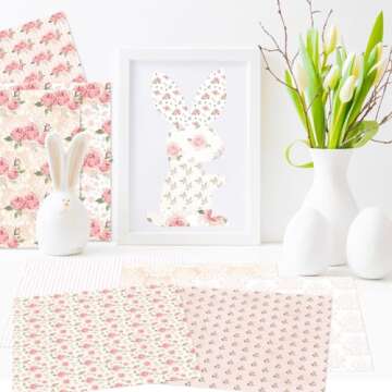 Floral Pattern Paper 12 Sheets Flower Scrapbook Paper Pad 6"x6" Cardmaking Craft Paper for DIY Card Making Scrapbook Photo Album Junk Journal Decor (C)