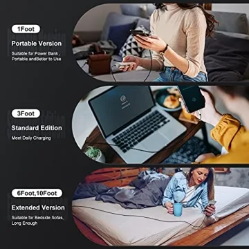 10ft Apple Lightning Cable 2Pack - Fast Charging MFi Certified