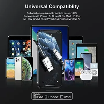 10ft Apple Lightning Cable 2Pack - Fast Charging MFi Certified