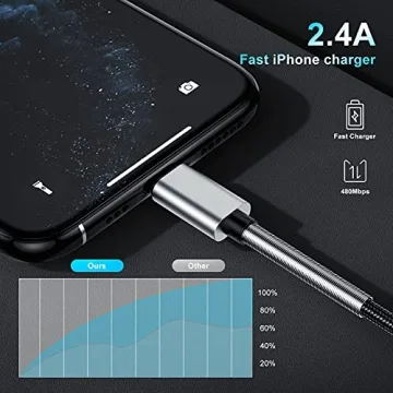 10ft Apple Lightning Cable 2Pack - Fast Charging MFi Certified