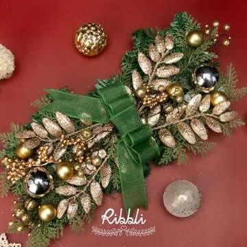 Ribbli Emerald Green Burlap Wired Ribbon, 20 Yards - Versatile Decor