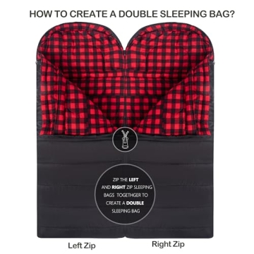 HiZYNICE 0 Degree Extra Large Sleeping Bag for Winter Camping